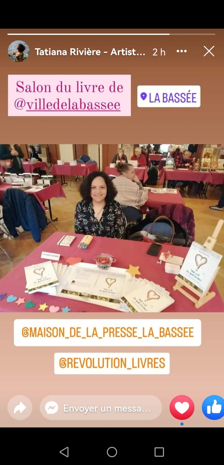 Tatiana Rivière en dédicaces au salon du Livre de La Bassée (59)